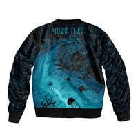 Polynesian Shark Bomber Jacket Under The Waves LT7 - Polynesian Pride