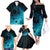 Polynesian Shark Family Matching Off Shoulder Long Sleeve Dress and Hawaiian Shirt Under The Waves LT7 - Polynesian Pride