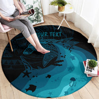 Polynesian Shark Round Carpet Under The Waves LT7 - Polynesian Pride