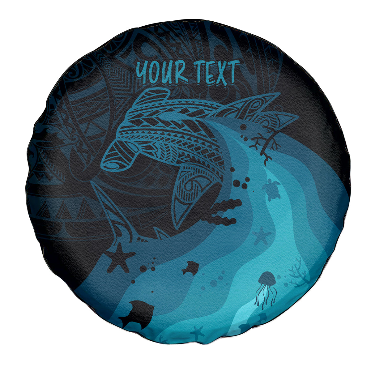 Polynesian Shark Spare Tire Cover Under The Waves LT7 - Polynesian Pride