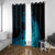 Polynesian Shark Window Curtain Under The Waves LT7 With Grommets Dark Blue - Polynesian Pride