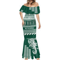 Hawaii Rainbow Warriors Christmas Mermaid Dress Kakau Motifs LT7 - Polynesian Pride