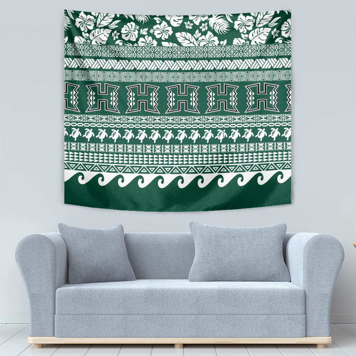 Hawaii Rainbow Warriors Christmas Tapestry Kakau Motifs LT7 - Polynesian Pride