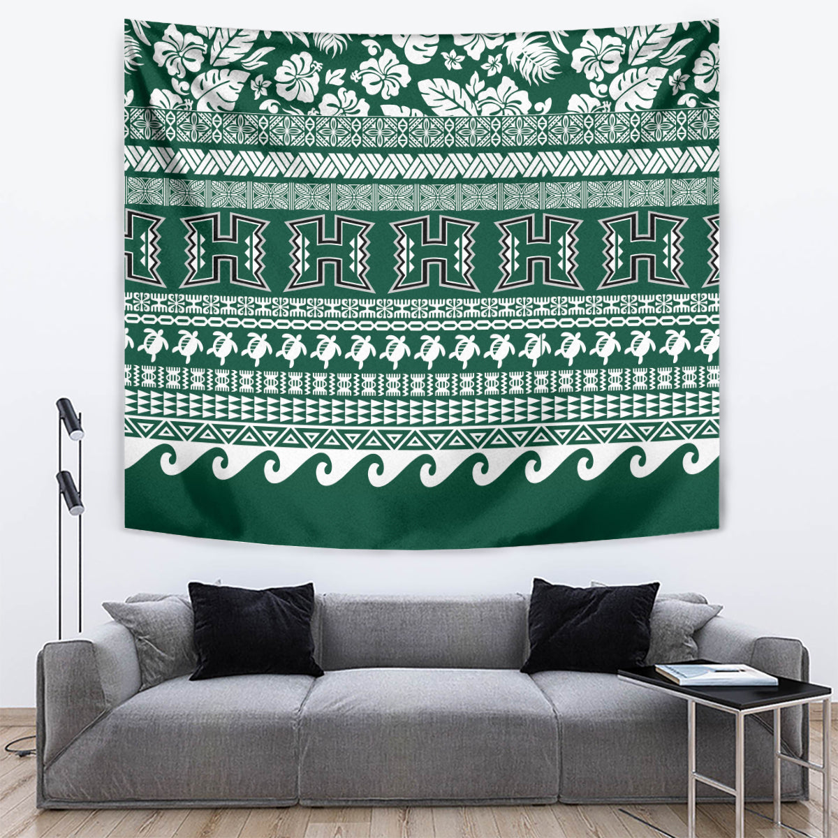 Hawaii Rainbow Warriors Christmas Tapestry Kakau Motifs LT7 - Polynesian Pride