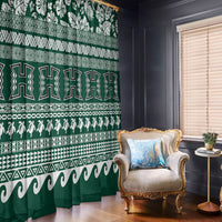 Hawaii Rainbow Warriors Christmas Window Curtain Kakau Motifs LT7 - Polynesian Pride
