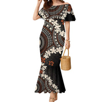 Bula Fiji Women's Day Mermaid Dress Classic Masi Tapa