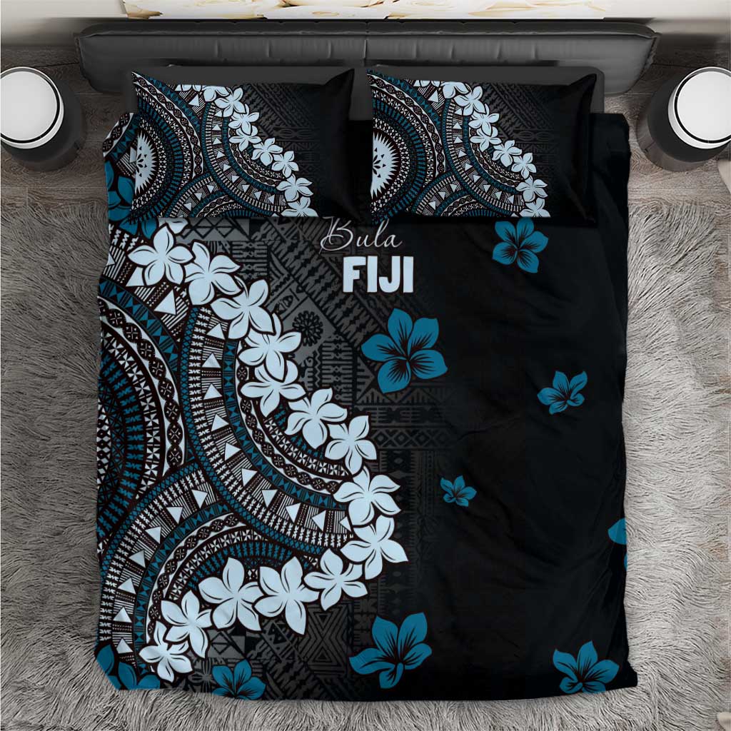 Bula Fiji Women's Day Bedding Set Indigo Masi Tapa