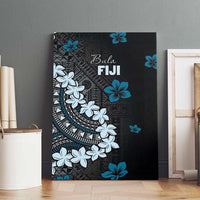 Bula Fiji Women's Day Canvas Wall Art Indigo Masi Tapa