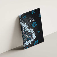 Bula Fiji Women's Day Canvas Wall Art Indigo Masi Tapa