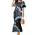 Bula Fiji Women's Day Family Matching Mermaid Dress and Hawaiian Shirt Indigo Masi Tapa