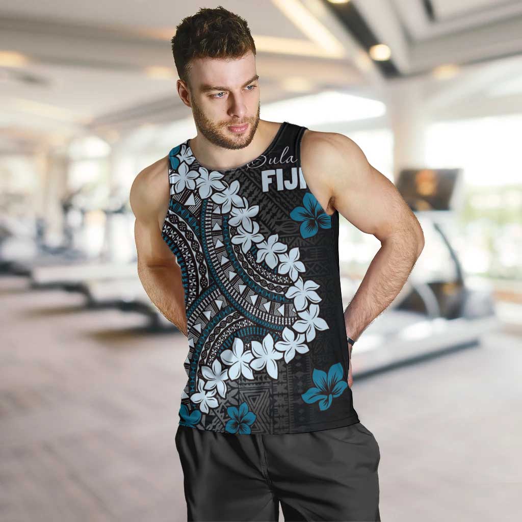 Bula Fiji Women's Day Men Tank Top Indigo Masi Tapa