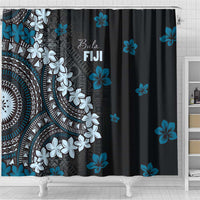 Bula Fiji Women's Day Shower Curtain Indigo Masi Tapa