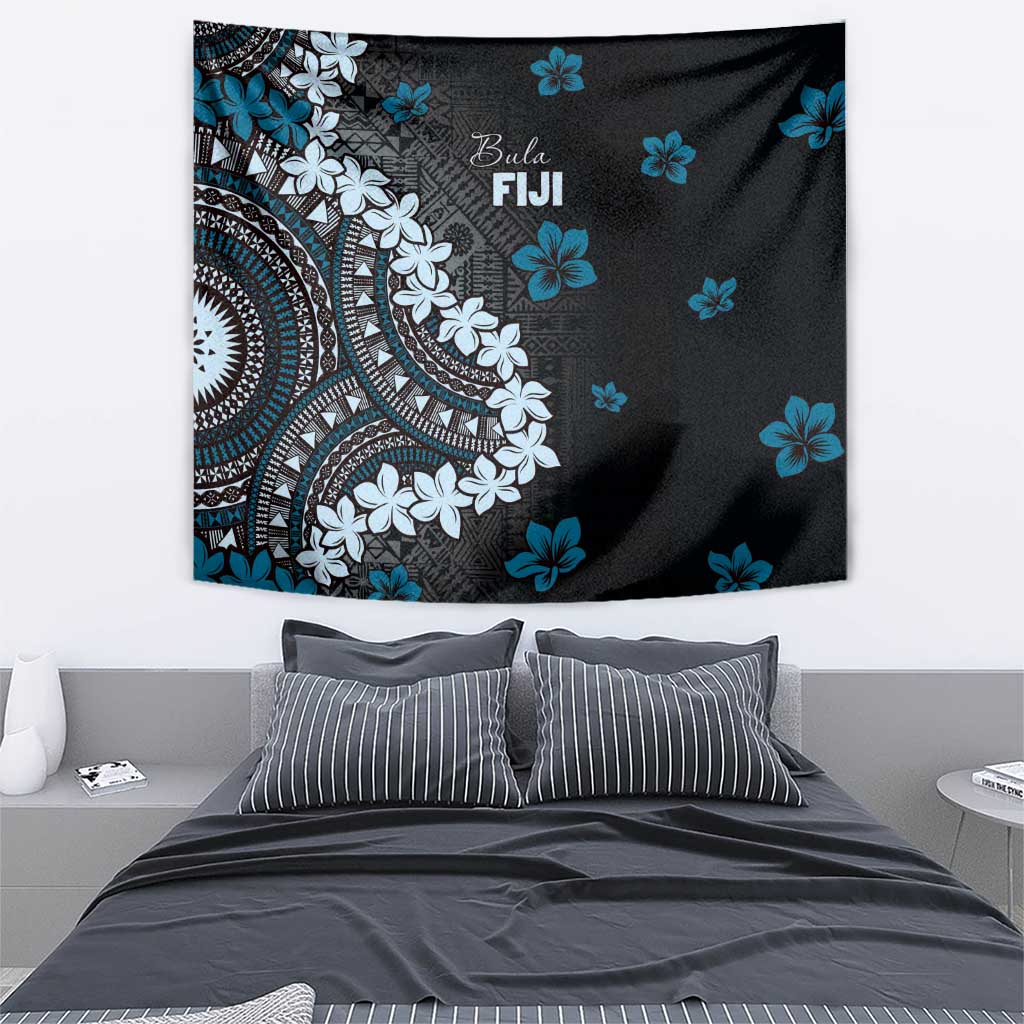 Bula Fiji Women's Day Tapestry Indigo Masi Tapa