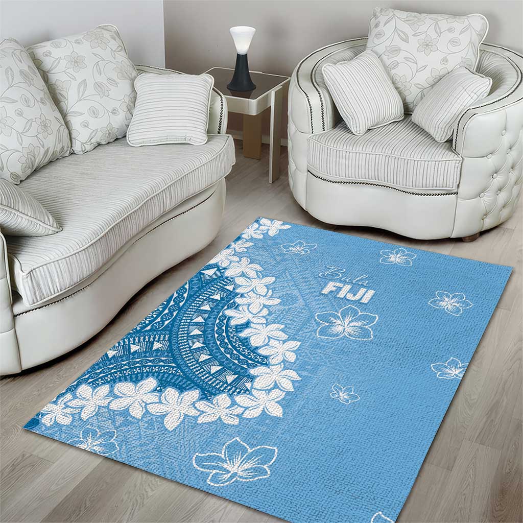 Bula Fiji Women's Day Area Rug Turquoise Masi Tapa LT7