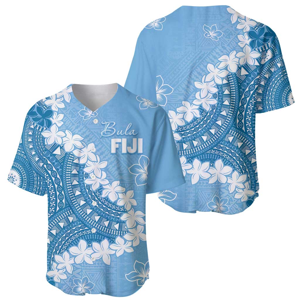 Bula Fiji Women's Day Baseball Jersey Turquoise Masi Tapa