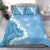 Bula Fiji Women's Day Bedding Set Turquoise Masi Tapa LT7