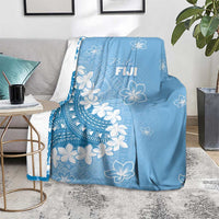 Bula Fiji Women's Day Blanket Turquoise Masi Tapa LT7