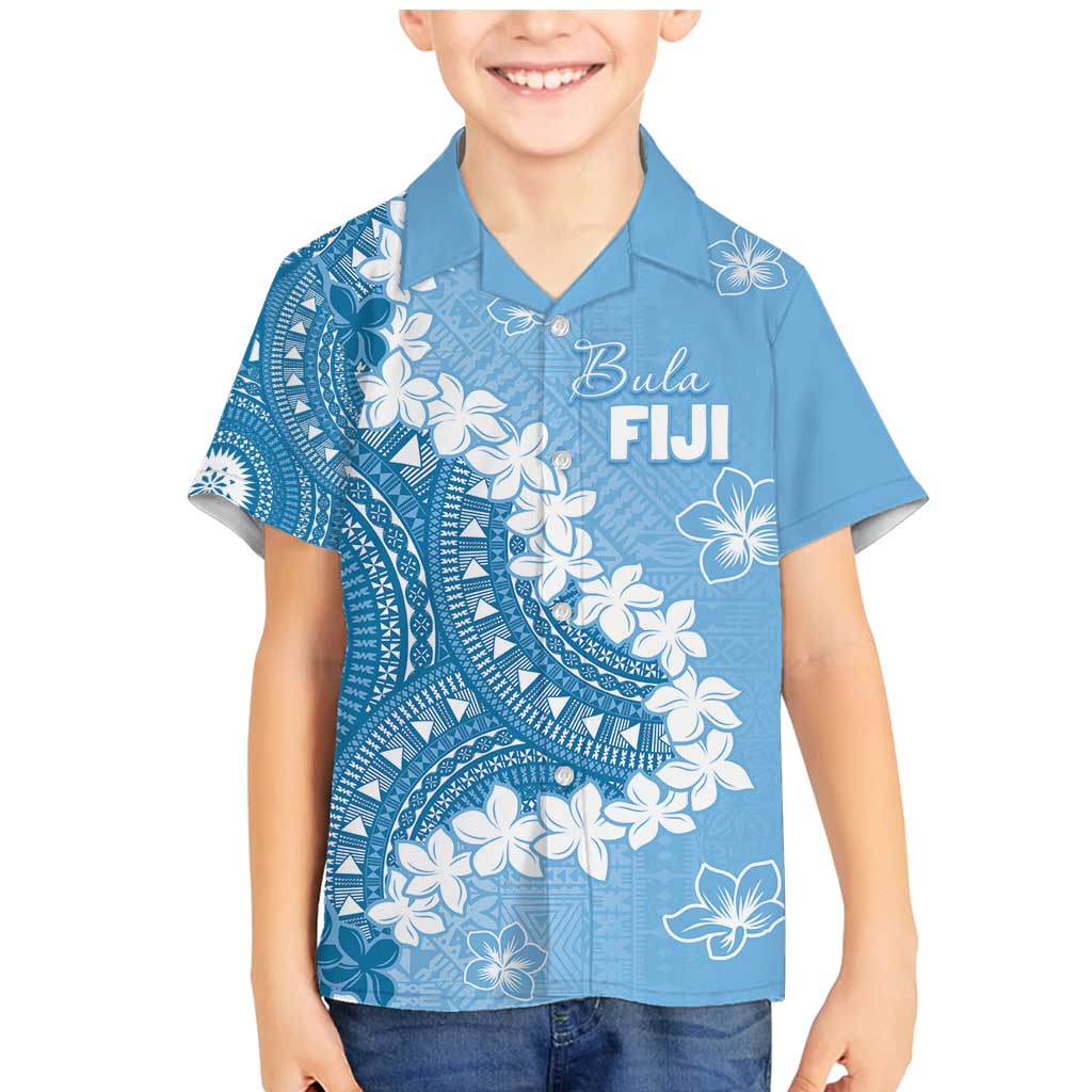 Bula Fiji Women's Day Family Matching Mermaid Dress and Hawaiian Shirt Turquoise Masi Tapa