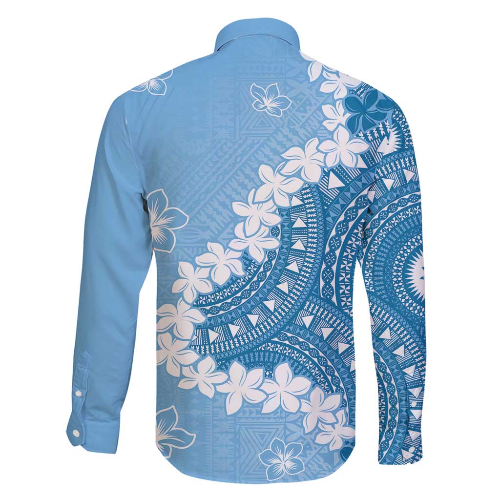 Bula Fiji Women's Day Family Matching Puletasi and Hawaiian Shirt Turquoise Masi Tapa