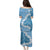 Bula Fiji Women's Day Family Matching Puletasi and Hawaiian Shirt Turquoise Masi Tapa