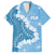 Bula Fiji Women's Day Family Matching Summer Maxi Dress and Hawaiian Shirt Turquoise Masi Tapa