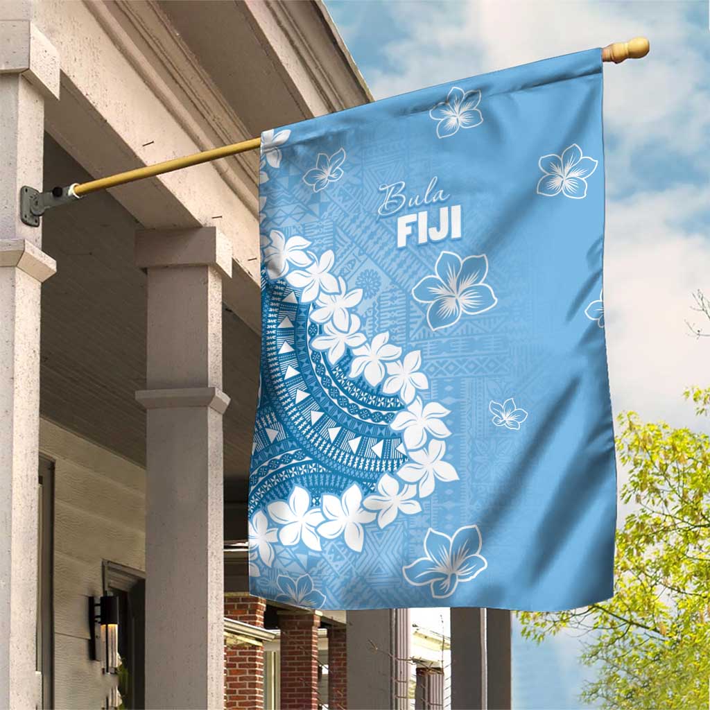 Bula Fiji Women's Day Garden Flag Turquoise Masi Tapa LT7