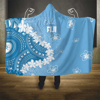 Bula Fiji Women's Day Hooded Blanket Turquoise Masi Tapa LT7