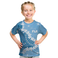 Bula Fiji Women's Day Kid T Shirt Turquoise Masi Tapa