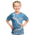 Bula Fiji Women's Day Kid T Shirt Turquoise Masi Tapa