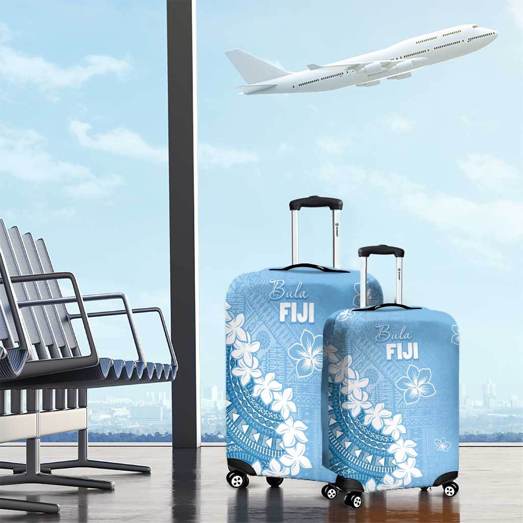 Bula Fiji Women's Day Luggage Cover Turquoise Masi Tapa LT7