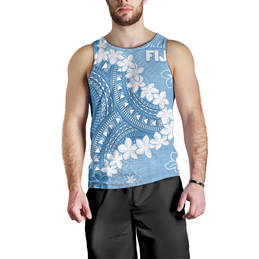 Bula Fiji Women's Day Men Tank Top Turquoise Masi Tapa
