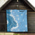 Bula Fiji Women's Day Quilt Turquoise Masi Tapa LT7