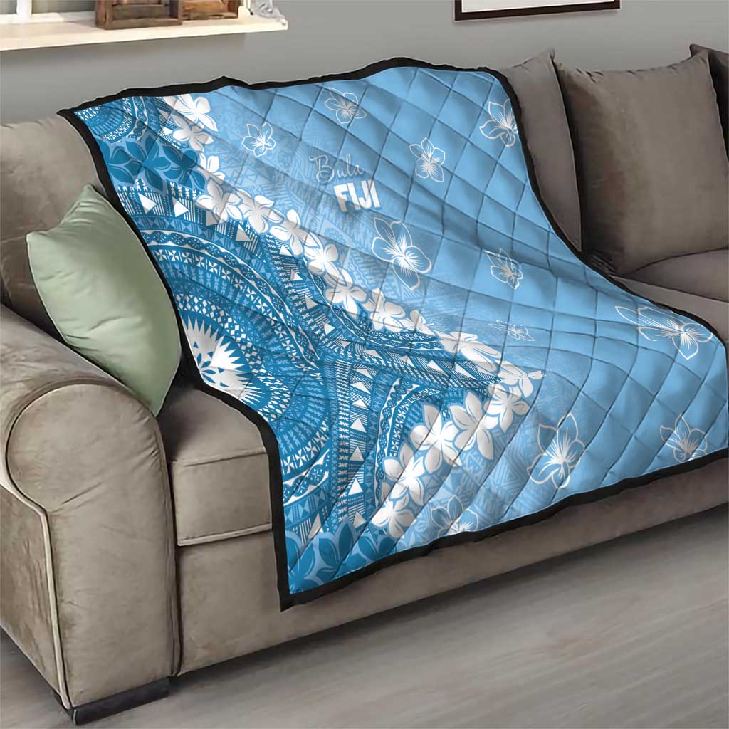 Bula Fiji Women's Day Quilt Turquoise Masi Tapa LT7