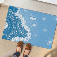 Bula Fiji Women's Day Rubber Doormat Turquoise Masi Tapa LT7
