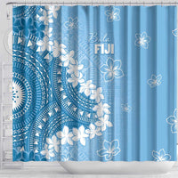 Bula Fiji Women's Day Shower Curtain Turquoise Masi Tapa LT7