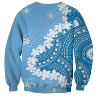 Bula Fiji Women's Day Sweatshirt Turquoise Masi Tapa