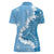 Bula Fiji Women's Day Women Polo Shirt Turquoise Masi Tapa
