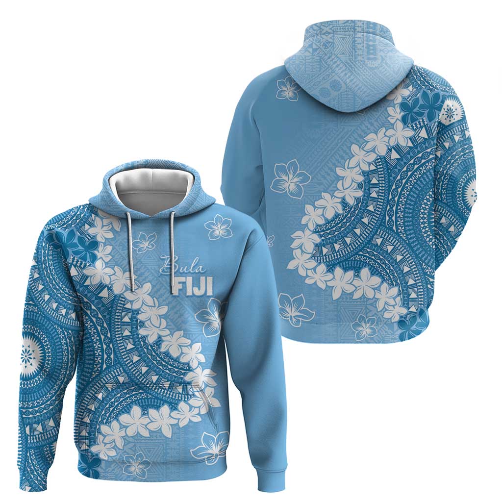 Bula Fiji Women's Day Zip Hoodie Turquoise Masi Tapa