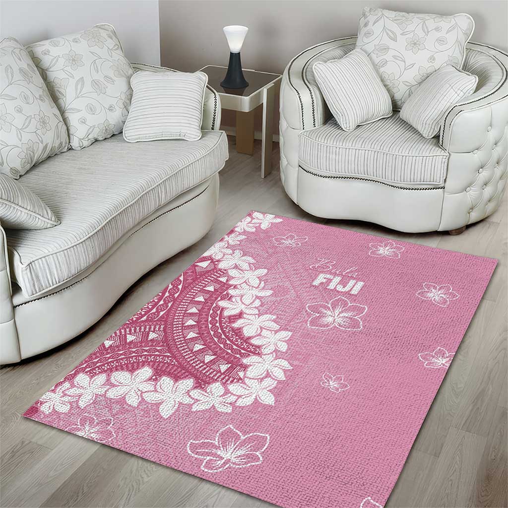 Bula Fiji Women's Day Area Rug Pink Masi Tapa