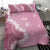 Bula Fiji Women's Day Bedding Set Pink Masi Tapa