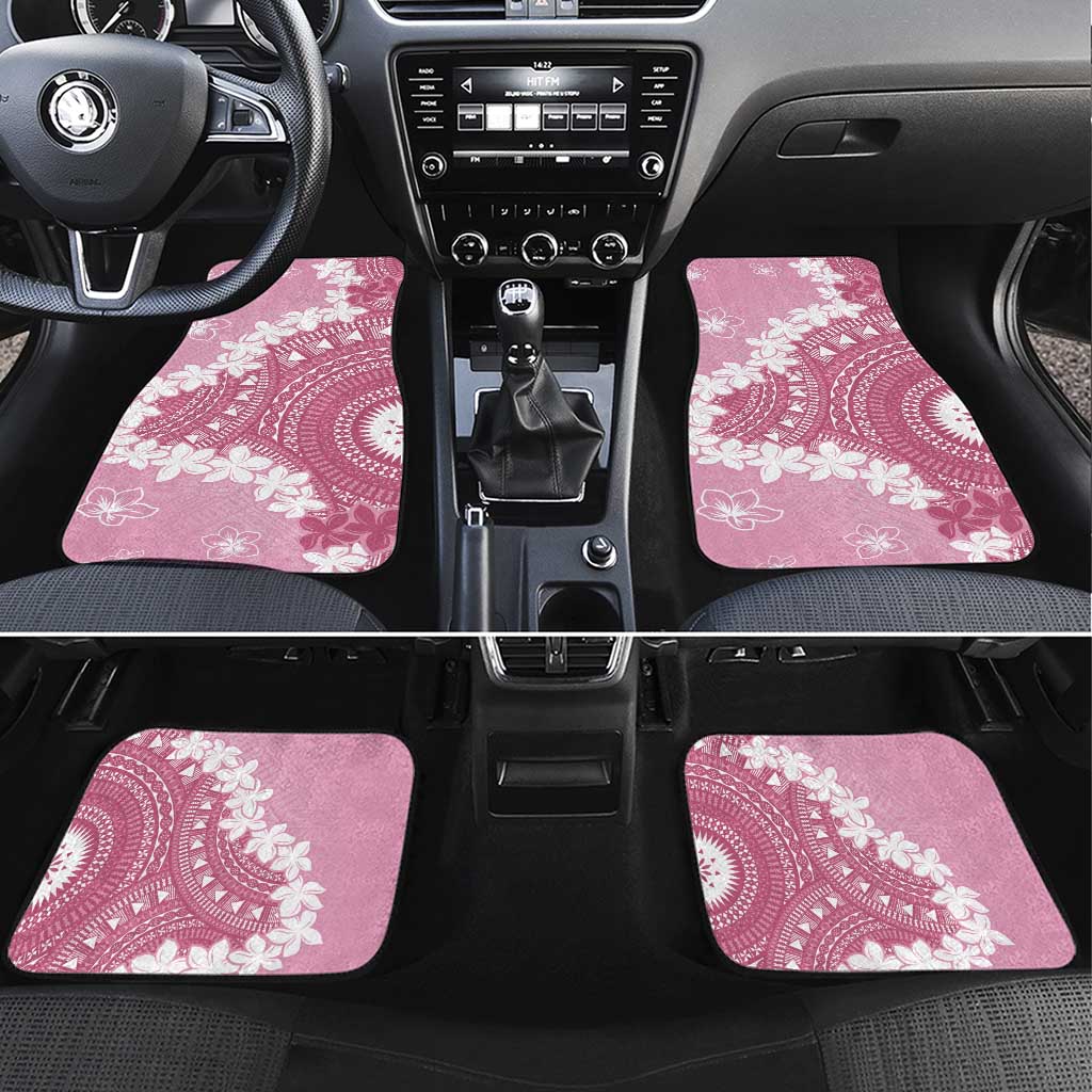 Bula Fiji Women's Day Car Mats Pink Masi Tapa