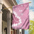 Bula Fiji Women's Day Garden Flag Pink Masi Tapa