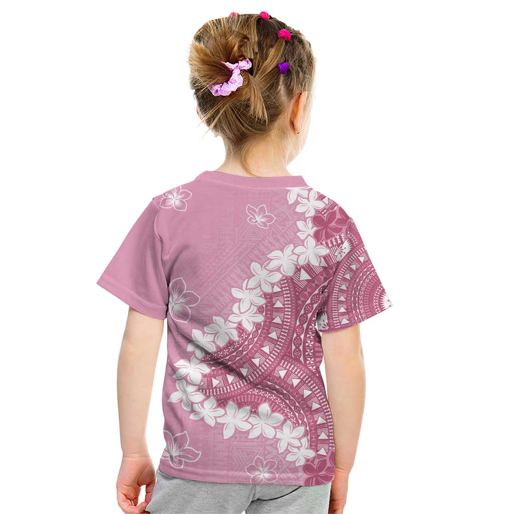 Bula Fiji Women's Day Kid T Shirt Pink Masi Tapa