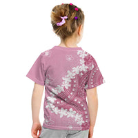 Bula Fiji Women's Day Kid T Shirt Pink Masi Tapa