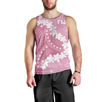 Bula Fiji Women's Day Men Tank Top Pink Masi Tapa