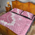 Bula Fiji Women's Day Quilt Bed Set Pink Masi Tapa