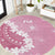 Bula Fiji Women's Day Round Carpet Pink Masi Tapa