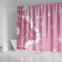 Bula Fiji Women's Day Shower Curtain Pink Masi Tapa