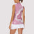 Bula Fiji Women's Day Women Sleeveless Polo Shirt Pink Masi Tapa