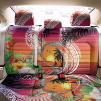 Polynesian Dreamy Turtle Back Car Seat Cover Sunset Scenery